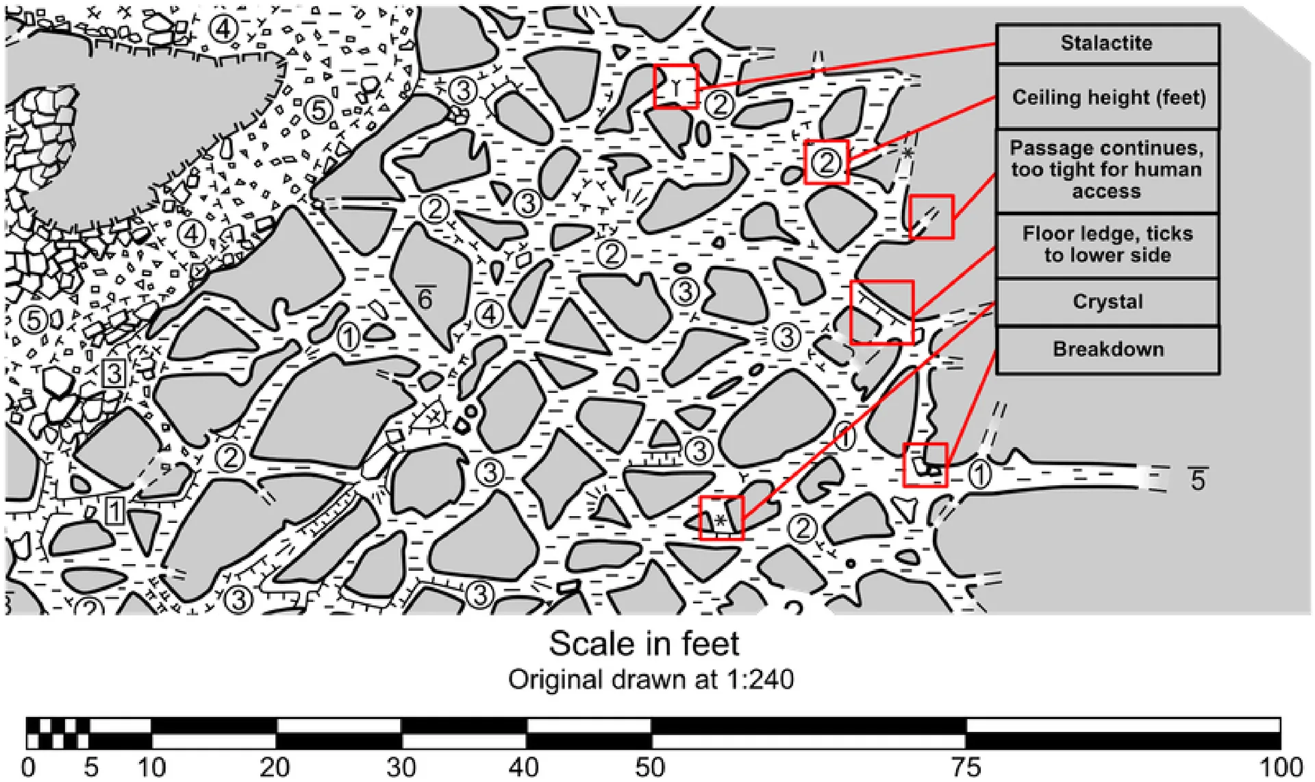 Cave Survey Map